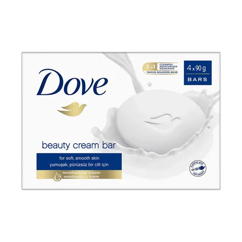 Dove صابون دوف بيوتي كريم الأصلي المرطب لبشرة ناعمة وملساء 4 × 90 جرام
