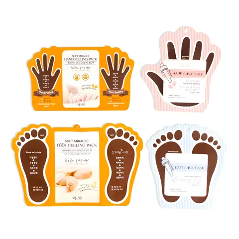 MjCare 4-teiliges Hand- und Fußpeeling-Maskenset für weiche Haut