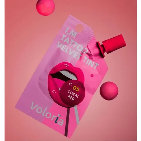 Velvet Tattoo Tint Coral Red by VOLORIA
