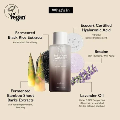Haru Haru Wonder Black Rice Hyaluronic Toner for Smooth Skin 150ml