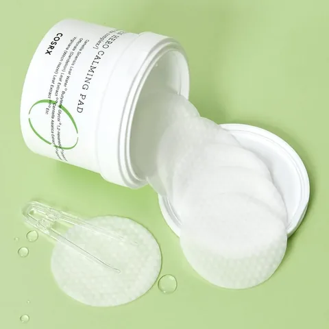 Soothing Cotton Cleansing Pads with Green Tea - 70 Pads by Kosarx