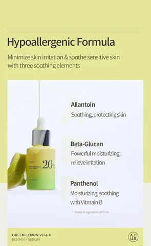 Green Lemon Vita C Skin Flaw Serum for All Genders, 20 ml