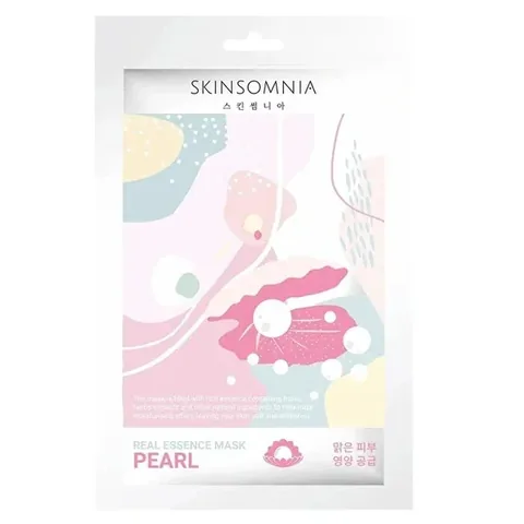 Skinsomnia قناع سكينسومنيا الورقي بخلاصة اللؤلؤ الحقيقية 25 مل