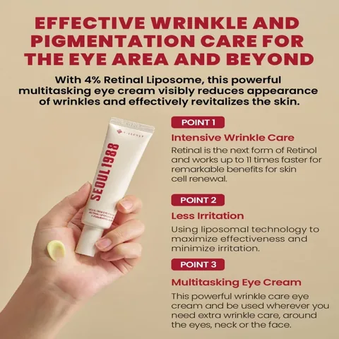 Eye Cream with 4% Retinal Liposome + Fermented Capsules - Sioul 1988 - by K Secret 30 ml