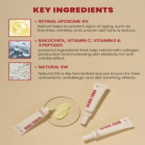 Eye Cream with 4% Retinal Liposome + Fermented Capsules - Sioul 1988 - by K Secret 30 ml