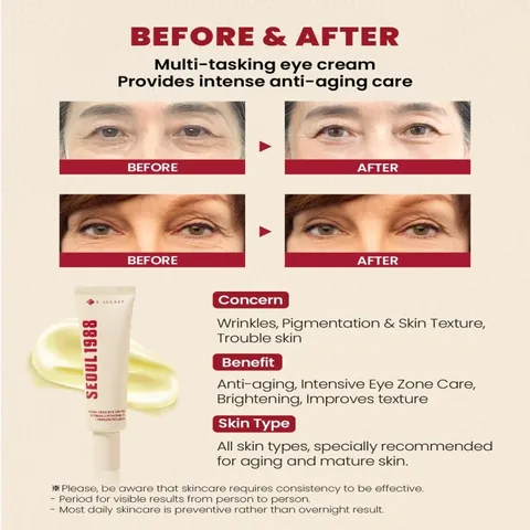 Eye Cream with 4% Retinal Liposome + Fermented Capsules - Sioul 1988 - by K Secret 30 ml