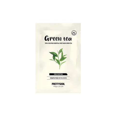 Prettyskin Grüner Tee Essenzielle Gesichtsmaske - Total Solution 23g