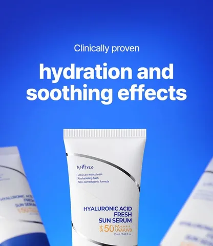 Isntree سيروم حمض الهيالورونيك المنعش للشمس SPF50+ PA++++ من اسنتري 50 مل