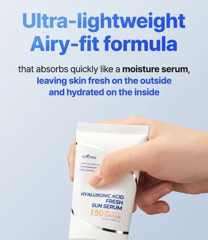 Isntree سيروم حمض الهيالورونيك المنعش للشمس SPF50+ PA++++ من اسنتري 50 مل