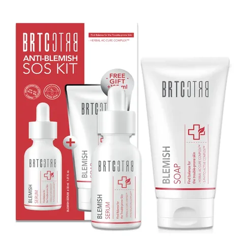 BRTC Akne Pflege Set: Seife + Serum 125 ml von BRTC