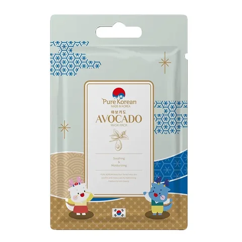 Reine koreanische Avocado-Gesichtsmaske für intensive Hydratation & Linderung