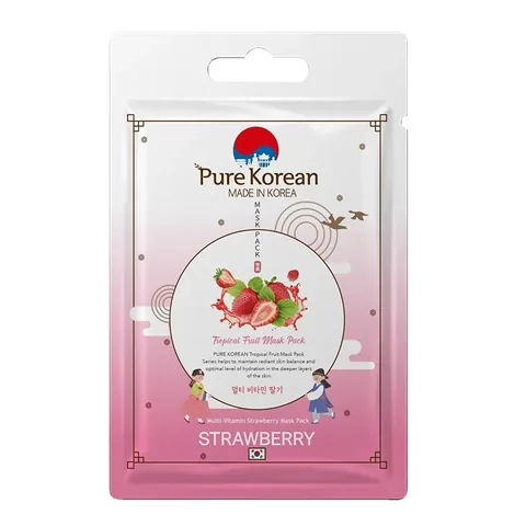 Reine koreanische Multi-Vitamin Erdbeer-Gesichtsmaske für strahlende Haut