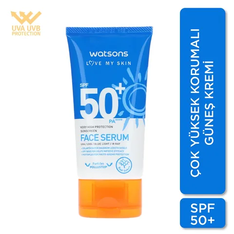 Солнцезащитный крем для лица Watsons очень высокая защита SPF50+ 50 мл