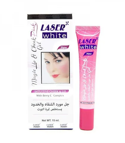 Laser White Magic Lippen Pink Gel Wangen- und Lippenfarbe mit Himbeere-Extrakt 15 ml