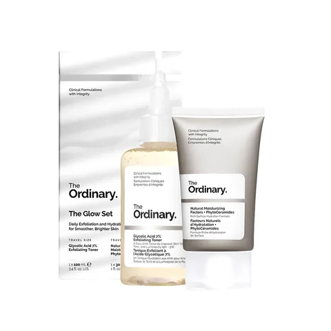The Ordinary مجموعة النظارة  بحمض الجليكوليك من ذا اورديناري تونر + مرطب
