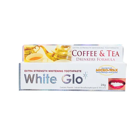 White Glo معجون أسنان وايت جلو لتبييض بقع الشاي والقهوة 24 جرام