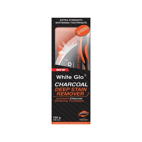 White Glo معجون أسنان وايت جلو لإزالة البقع وتبييض الأسنان 100 مل هدية فرشاة أسنان