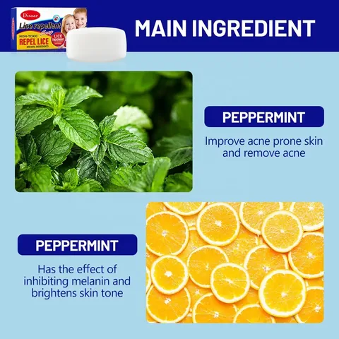 Lemon and Mint Anti-Lice Soap by Daisar, 100 grams