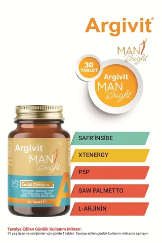 Argivit أرجيفيت مان برايت جولد كومبلكس 30 قرصًا