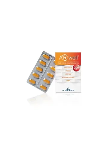 Arwell Beta Glucan - Propolis - Vitamin C - Food Supplement Containing Zinc 200 mg