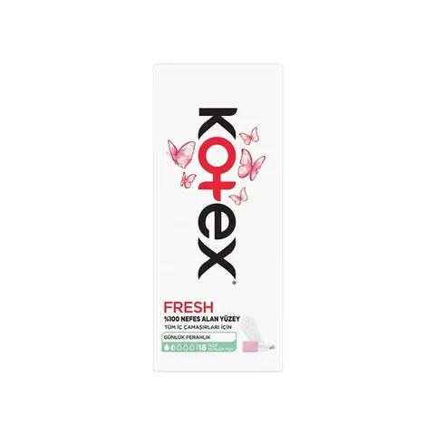 Kotex فوط كوتكس اليومية الخالية من العطور، 18 قطعة