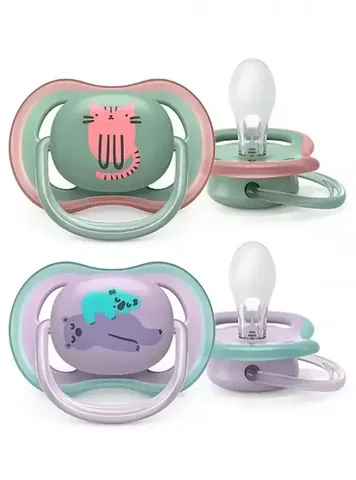 Соска Philips Avent Ultra Air 6-18 месяцев набор из 2 штук - розовая