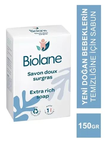 Biolane Extra Rich Soap 150g - Feuchtigkeitsspendende &amp; Sanfte Reinigung