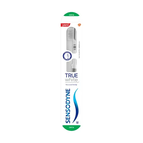 Sensodyne True White Anti-Plaque Zahnbürste für empfindliche Zähne