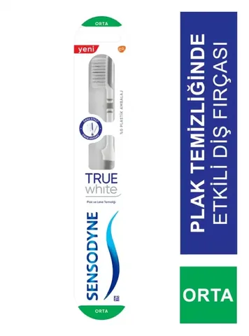 Sensodyne True White Anti-Plaque Zahnbürste für empfindliche Zähne