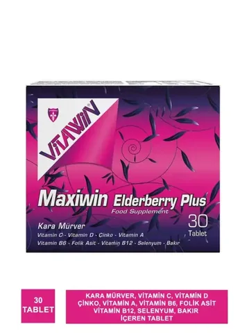 Vitawin Maxiwin Elderberry Plus Food Supplement 30 tablets