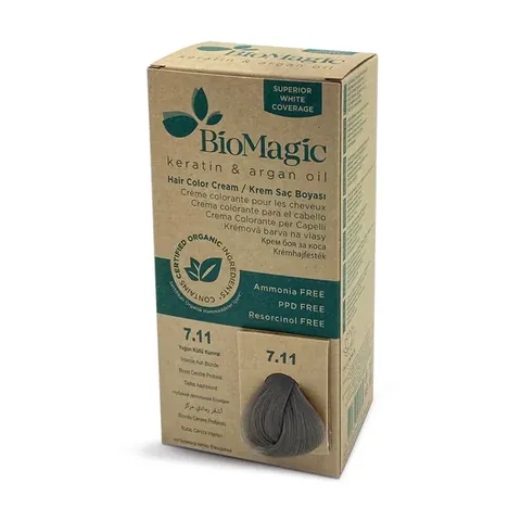 Biomagic Hair Color Dense Ash Brown No: 7.11
