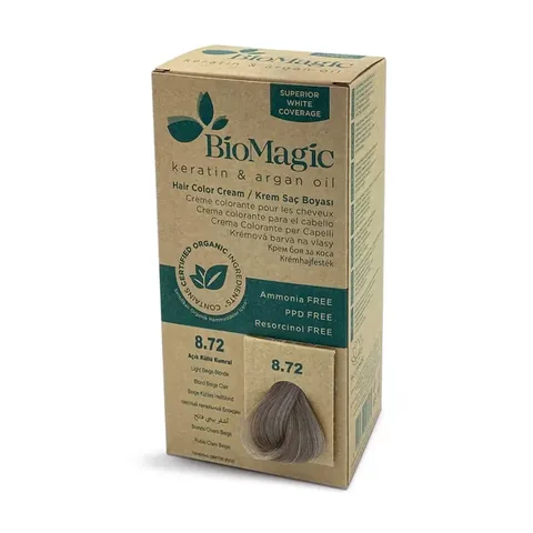 Biomagic Couleur Cheveux Châtain Cendré Clair 8.72