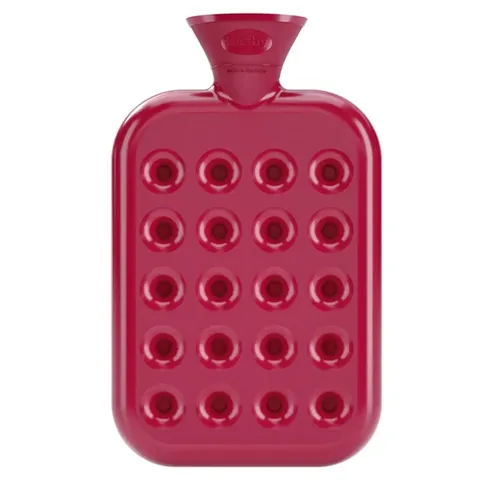 Fashy Honeycomb Hot Water Bottle - Pink 1.2L