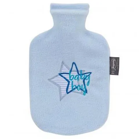 Fashy Termofor Child's Hot Water Bottle with Cover - Blue 0,8 L