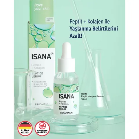 Сыворотка для кожи Isana Love Your Skin Пептидный коллаген 30 мл