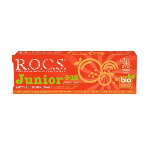 Rocs Junior Toothpaste for Children 6-12 Years Old (Fruity Rainbow) 60 ml