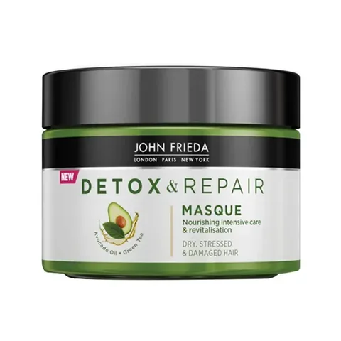 Révélez des cheveux éclatants : Masque John Frieda Détox & R