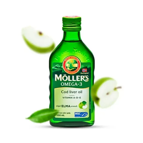 Möllers مولرز أوميجا 3 زيت السمك السائل 250 مل تفاح