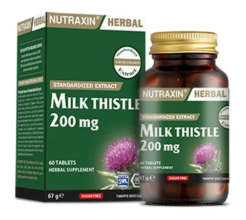 Nutraxin Herbal Milk Thistle 200mg 60 Capsules