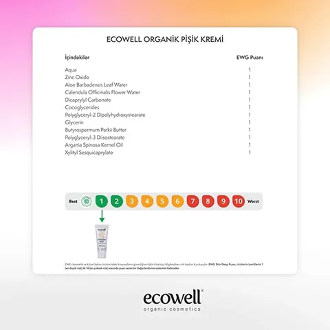 Ecowell Organic Diaper Area Care Cream 110 gr
