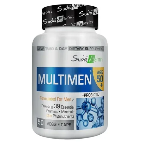Suda Vitamin Multimen 50+ Mens Multivitamin 50 Herbal Capsules