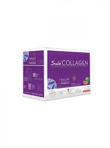 Suda Collagen مكمل غذائي سودا كولاجين بنكهة البطيخ، 30 كيسًا من مسحوق الكولاجين، 10 غرام