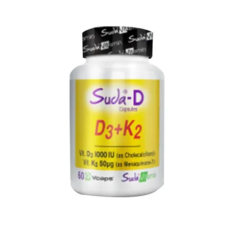 Suda Vitamin Suda-D D3+K2 Food Supplement 60 Capsules