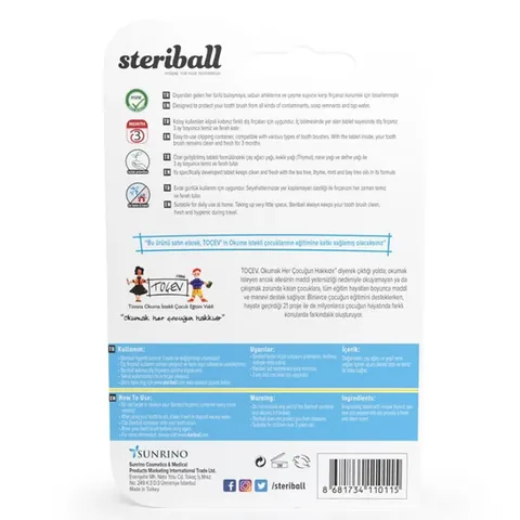 Steriball Hygienic Toothbrush Protective Case - Aslan