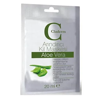 Claderm reinigende Tonmaske mit Aloe Vera - Tiefenreinigung 20ml