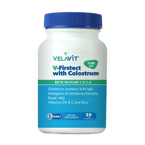 Velavit V-Firstect with Colostrum Dietary Supplement 30 Capsules