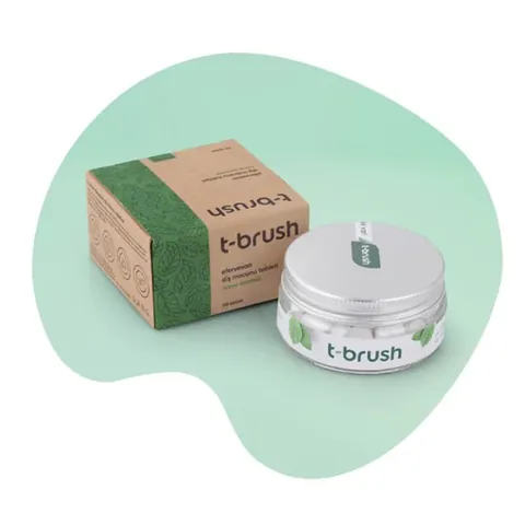 T-Brush Mint Flavored Fluoride-Free Toothpaste 90 Tablet