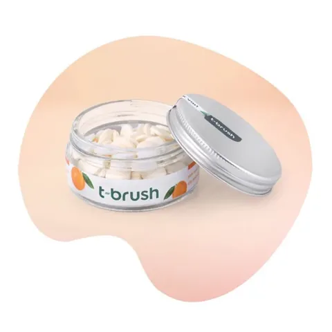 T-Brush Orange Flavored Fluoride-Free Toothpaste 90 Tablets