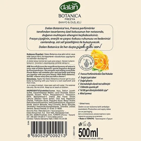 Dalan Botanica Freesia Bath And Shower Gel 500 ml