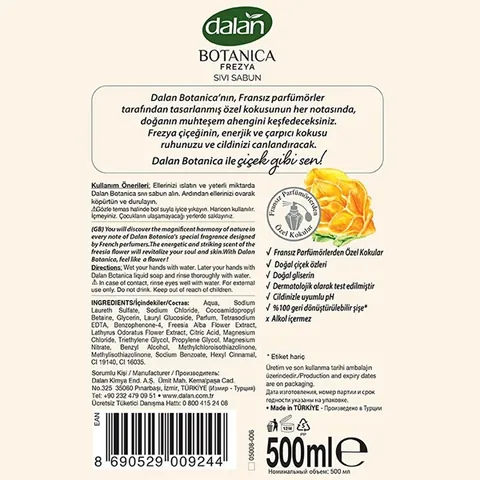 Dalan Botanica Freesia Liquid Soap 500 ml